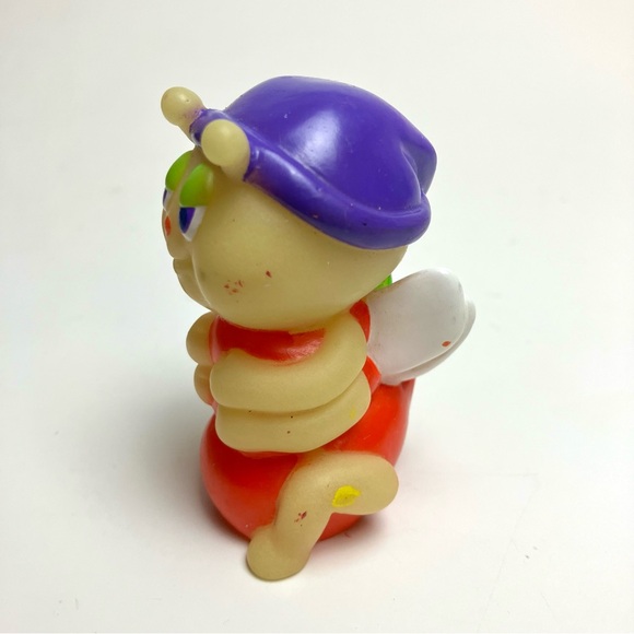 Vintage 80s Playskool Glo Friends Glow in the Dark Finger Puppet Purple Hat - Picture 8 of 12